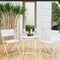 3-Piece Patio Bistro Set Folding Table and 2 Chairs Balcony Outdoor Furniture